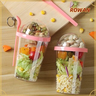 Rowans หม้อโยเกิร์ต ขนมขบเคี้ยว นม สลัด ข้าวโอ๊ต อาหารเช้า 400 มล.