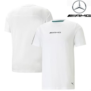 เสื้อกีฬาแขนสั้น ลายทีมแข่งขัน F1 Mercedes AMG Petronas F1 เหมาะกับฤดูร้อน สําหรับผู้ชาย และผู้หญิง 2023