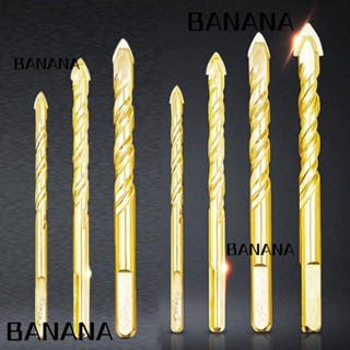 Banana1 ดอกสว่านเจาะกระจก กระเบื้อง หินอ่อน กระจก เหล็กคาร์บอน สีทอง 6 8 10 12 มม. 45 #