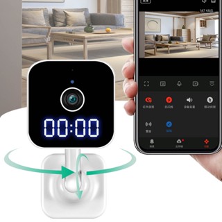  Nice photo กล้องรักษาความปลอดภัย นาฬิกา มุมมอง 360 องศา Plug in Wifi กล้องบ้าน ตรวจจับความเคลื่อนไหว ภาพกลางคืน