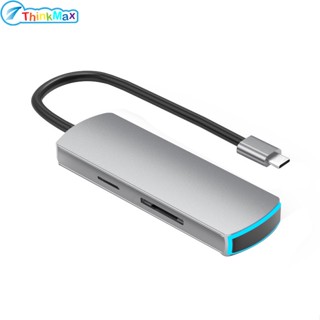 อะแดปเตอร์แปลงวิดีโอ 6 in 1 Type C เป็น HDMI HUB USB3.1 อเนกประสงค์ พร้อมตัวบ่งชี้