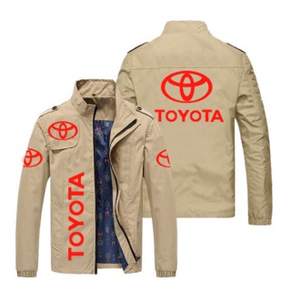 TOYOTA LOGO jacket car shop custom work clothes Highlander CAMRY Yaris RAV4 Crown COROLLA LAND CRUISER PRADO SIENNA outdoor driving loose thin cardigan stand collar windbreaker