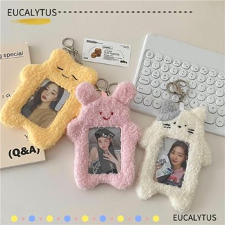 Eutus เคสใส่บัตรประชาชน รูปแมว กระต่าย ไอดอล พร้อมพวงกุญแจ สําหรับนักเรียนผู้หญิง