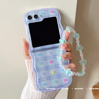 【Fold Wave】เคสโทรศัพท์มือถือ TPU นิ่ม กันกระแทก ป้องกันเลนส์ สําหรับ SAMSUNG Z Flip3 Flip4 Flip5