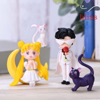 Bliss โมเดลฟิกเกอร์ PVC รูปการ์ตูนเซเลอร์มูนน่ารัก ขนาดเล็ก เหมาะกับของขวัญ สําหรับตกแต่งภายใน เก็บสะสม