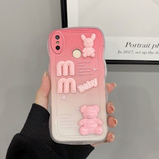 เคส redmi 6 pro เคส xiaomi a2 lite เคสโทรศัพท์มือถือ ลายตุ๊กตา 3D ไล่โทนสี สําหรับ redmi 6 pro xiaomi a2 lite