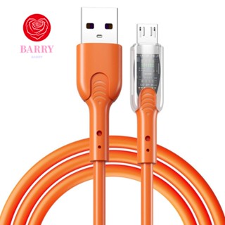 Barry สายเคเบิลข้อมูล USB C 65W 65W Type C Micro USB 1 เมตร ทนทาน สําหรับชาร์จโทรศัพท์มือถือ