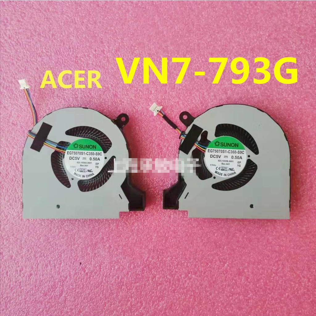พัดลมระบายความร้อน CPU GPU ใหม่สําหรับ Acer Nitro V17 VN7-793G EG75070S1-C360-S9C EG75070S1-C350-S9C