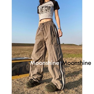 Moon  กางเกงขายาว คาร์โก้ กางเกง เชือกอเมริกันคลาสิค Cargo pants 2023 NEW ins ทันสมัย พิเศษ Chic A20M09Z 36Z230909