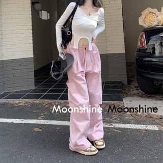 Moon  กางเกงขายาว คาร์โก้ กางเกง เชือกอเมริกันคลาสิค Cargo pants 2023 NEW 072909 Beautiful ทันสมัย ทันสมัย High quality A93L06Y3 36Z230909