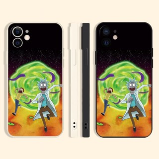 rick morty เคสไอโฟน 11 12 13 14 promax phone case iPhone X Xr XsMax cover animation iPhone 7 8Plus Se 2020 8พลัส เคส