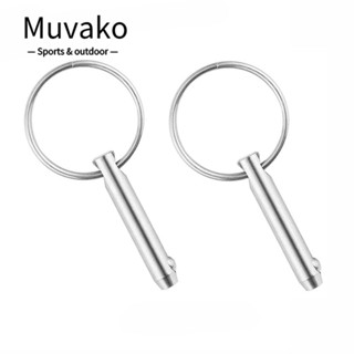 Muvako ชุดอุปกรณ์เสริมฮาร์ดแวร์ สเตนเลส 6.3*38 มม. สีเงิน 2 ชิ้น