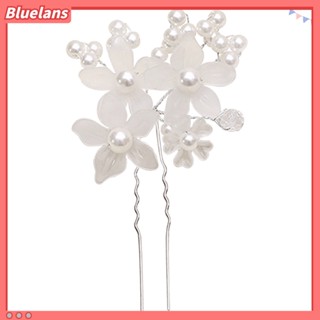 Bluelans กิ๊บติดผม ประดับมุกเทียม ดอกไม้ สีขาว สําหรับเจ้าสาว งานแต่งงาน 1 ชิ้น