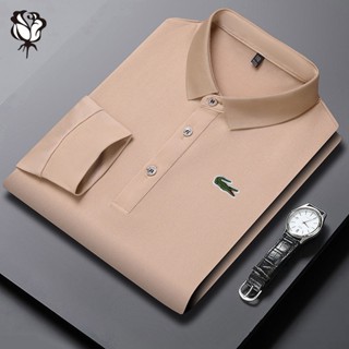 ใหม่ เสื้อยืดโปโล แขนยาว พรีเมี่ยม สไตล์สปอร์ต สําหรับผู้ชาย