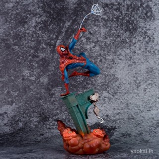 พร้อมส่ง โมเดลตุ๊กตาฟิกเกอร์ Spider Man Spider Man Scene Combat บรรจุกล่อง 48 ชั่วโมง NIVT