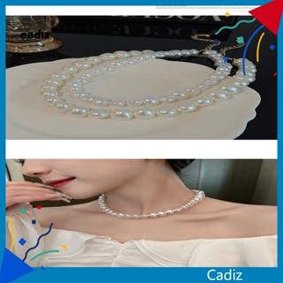 Cadi สร้อยคอโซ่ ประดับไข่มุก ทรงวงรี สไตล์เรโทร เก๋ไก๋ เครื่องประดับแฟชั่น สําหรับผู้หญิง 2022