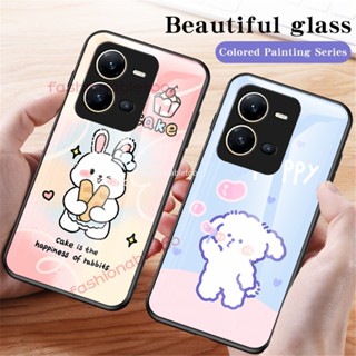 เคสโทรศัพท์มือถือกระจกนิรภัย TPU แบบนิ่ม ขอบแข็ง กันกระแทก สําหรับ Vivo V25 e V25e V 25e VivoV25 e VivoV25e