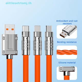 Alittlese 3 In 1 สายชาร์จ 120W 6A ชาร์จเร็ว คุณภาพสูง สําหรับโทรศัพท์มือถือ