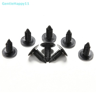 Gentlehappy หมุดพลาสติก สีดํา เส้นผ่าศูนย์กลาง 6 มม. สําหรับติดรถยนต์ 100 ชิ้น