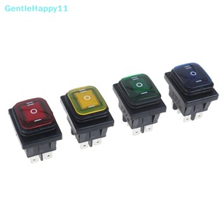 Gentlehappy สวิตช์โยกสลับ 30A 250V 6Pin กันน้ํา พร้อมไฟ LED 12V 220V สําหรับเรือ 1 ชิ้น