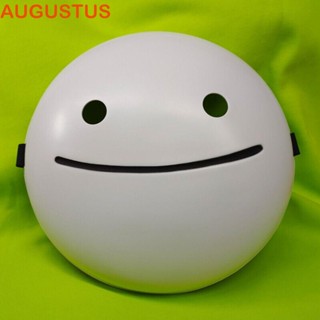 Augustus หน้ากากคอสเพลย์ หมวกกันน็อค ลายหน้ายิ้ม สีขาว พร็อพปาร์ตี้ คอสเพลย์ Dream My World สําหรับผู้ชาย และผู้หญิง