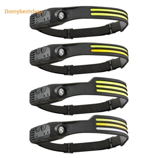 [Domybestshop.th] ไฟฉายคาดศีรษะ LED COB ชาร์จ USB สําหรับตั้งแคมป์