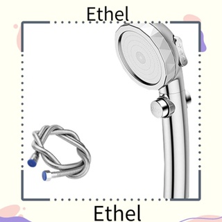 Ethel1 หัวฝักบัวอาบน้ํา แรงดันสูง ปรับได้ 3 โหมด สีเงิน