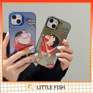 เคสโทรศัพท์มือถือ กันกระแทก ลายการ์ตูนชินจังตลก สําหรับ iPhone 14 Pro Max 13 12 11 Pro Max