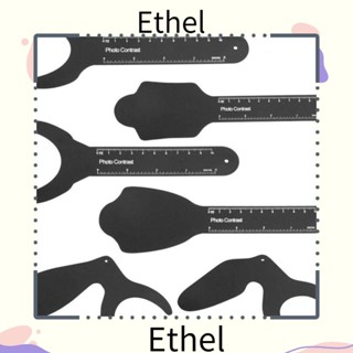 Ethel1 ฉากหลังแก้ม แมกนีเซียมอัลลอย สีดํา สําหรับถ่ายภาพ 6 ชิ้น