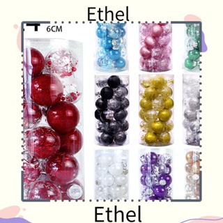 Ethel1 จี้ลูกบอลพลาสติก DIY สําหรับตกแต่งบ้าน ต้นคริสต์มาส งานแต่งงาน 24 ชิ้น