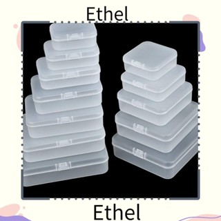 Ethel1 กล่องพลาสติกใส ทรงสี่เหลี่ยม ขนาดเล็ก 5 ขนาด สําหรับใส่เครื่องประดับ ลูกปัด