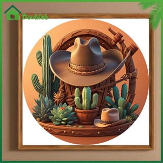 【Doub X ✮】ภาพวาดปักเพชร ทรงกลม ลาย Wild West Oasis 5D DIY สําหรับตกแต่งบ้าน #Q ✮