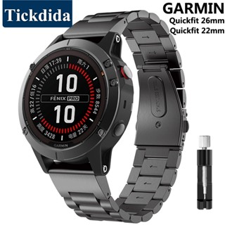 สายนาฬิกาข้อมือสเตนเลส สําหรับ Garmin Fenix 7 Pro 7X Pro 6 6X 5X Plus Garmin Epix Pro Tactix 7 Pro