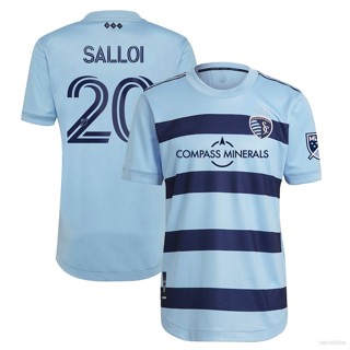 เสื้อยืดแขนสั้น พิมพ์ลายทีมชาติฟุตบอล Ani MLS Daniel Salloi Sporting Kansas City Jersey พลัสไซซ์ 2021