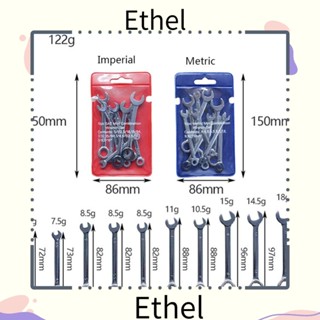 Ethel1 ประแจขันแมนนวล แบบพกพา สไตล์อังกฤษ เมตริก กันระเบิด สําหรับบ้าน สํานักงาน 10 ชิ้น ต่อชุด