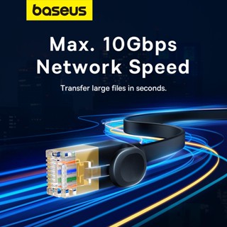 Baseus สายเคเบิลอีเธอร์เน็ต Cat 7 Lan 10Gbps RJ45 0.5-5M Cat7 สําหรับเราเตอร์โมเด็ม เครือข่ายอินเตอร์เน็ต สําหรับแล็ปท็อป PS 5