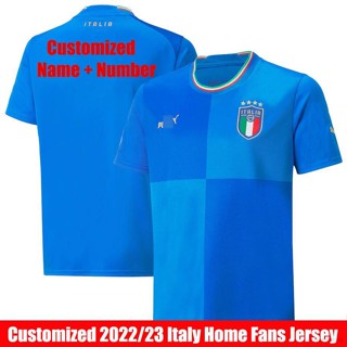 เสื้อกีฬาแขนสั้น ลายทีมชาติฟุตบอล World Cup Italy 22-23 ชุดเหย้า สําหรับผู้ชาย