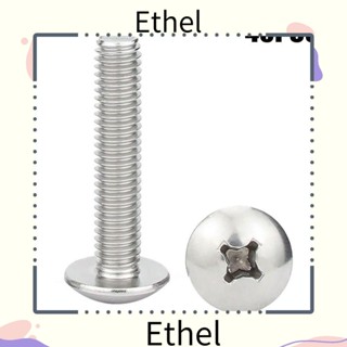 Ethel1 สกรูสเตนเลส 304 สีเงิน สําหรับหัวฟิลลิปส์ 40 ชิ้น|สกรูหัวน็อต M4X35 มม. คุณภาพสูง