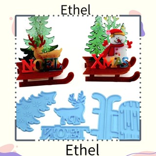 Ethel1 แม่พิมพ์ซิลิโคน รูปสโนว์แมน สําหรับทําเครื่องประดับต้นคริสต์มาส