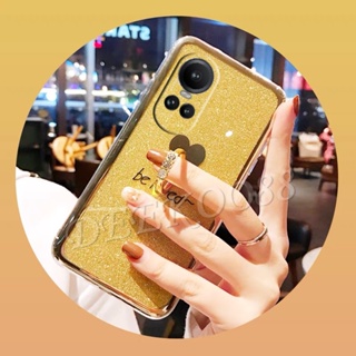  ใหม่ เคสโทรศัพท์มือถือแบบแข็ง แต่งกลิตเตอร์ ระยิบระยับ พร้อมแหวนขาตั้ง สําหรับ OPPO Reno10 Pro Plus Pro+ A58 A78 A98 5G 4G 2023 Reno 10 10Pro Reno10Pro+ OPPOA58 OPPOA78