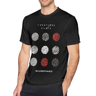 เสื้อยืด พิมพ์ลาย Twenty One Pilots Blurryface ขนาดใหญ่ เหมาะกับของขวัญวันเกิด สไตล์บูติก สําหรับผู้ชาย