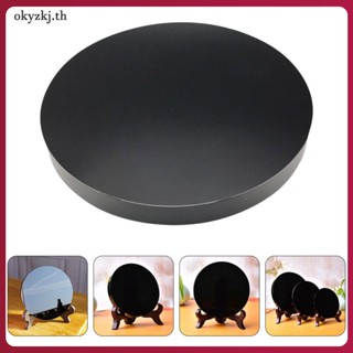 Obsidian Scrying Divination Scrying Mirror กระจกออบซิเดียน เครื่องมือทําสมาธิ สีดํา okyzkj.th