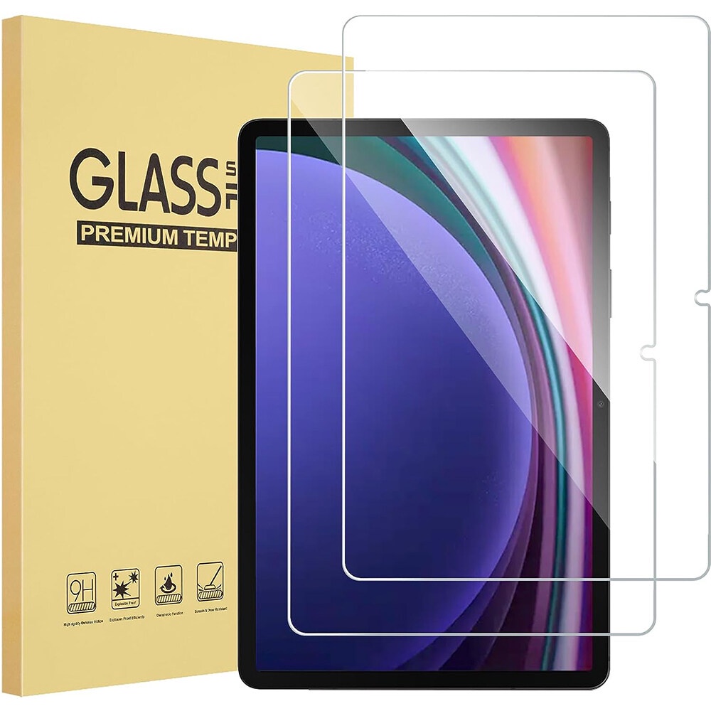 ฟิล์มกระจกนิรภัยกันรอยหน้าจอ สําหรับ Samsung Tab S9 Plus S8 Plus S7 Plus S7 FE Galaxy Tab S9 FE Plus Tab S9 S8 S7 S6 Lite Tab A9 Plus Tab 2 แพ็ค A8