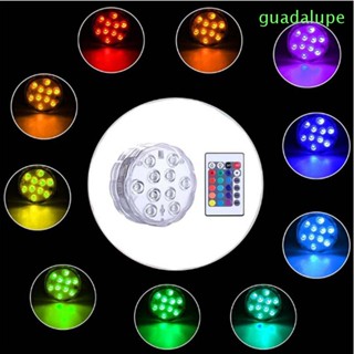 Guadalupe ไฟใต้น้ํา ไฟงานแต่งงาน กันน้ํา สระว่ายน้ํา LED ตู้ปลา บ่อน้ํา ตกแต่ง ใช้แบตเตอรี่