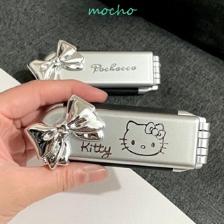 Mocho หวีจัดแต่งทรงผม แบบพกพา พับได้ สีเงิน ลาย Melody Cinnamoroll