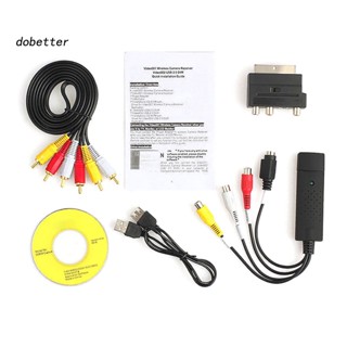 &lt;Dobetter&gt; อะแดปเตอร์การ์ดจับภาพ แปลง USB 20 VHS เป็น DVD HDD RCA