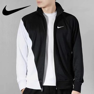 [ขายดี] Nike เสื้อแจ็กเก็ต มีซิป ของแท้ 100% กันลม เหมาะกับการวิ่ง เล่นกีฬา สําหรับผู้ชาย