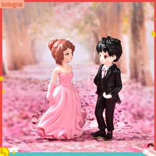 {bologna} ตุ๊กตาคู่รัก สีสันสดใส 2 ชิ้น สําหรับของขวัญ บ้านตุ๊กตาน่ารัก ตุ๊กตาคู่รัก ฟิกเกอร์น่ารัก
