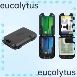 Eucalytus1 กระเป๋าใส่นามบัตร ABS กันน้ํา แปรงกันขโมย กระเป๋าสตางค์อลูมิเนียมอัลลอยด์