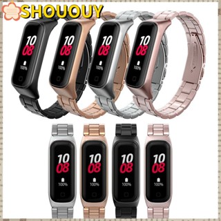 Shououy สายนาฬิกาข้อมือ สเตนเลส อุปกรณ์เสริม สําหรับ Galaxy Fit 2 R220